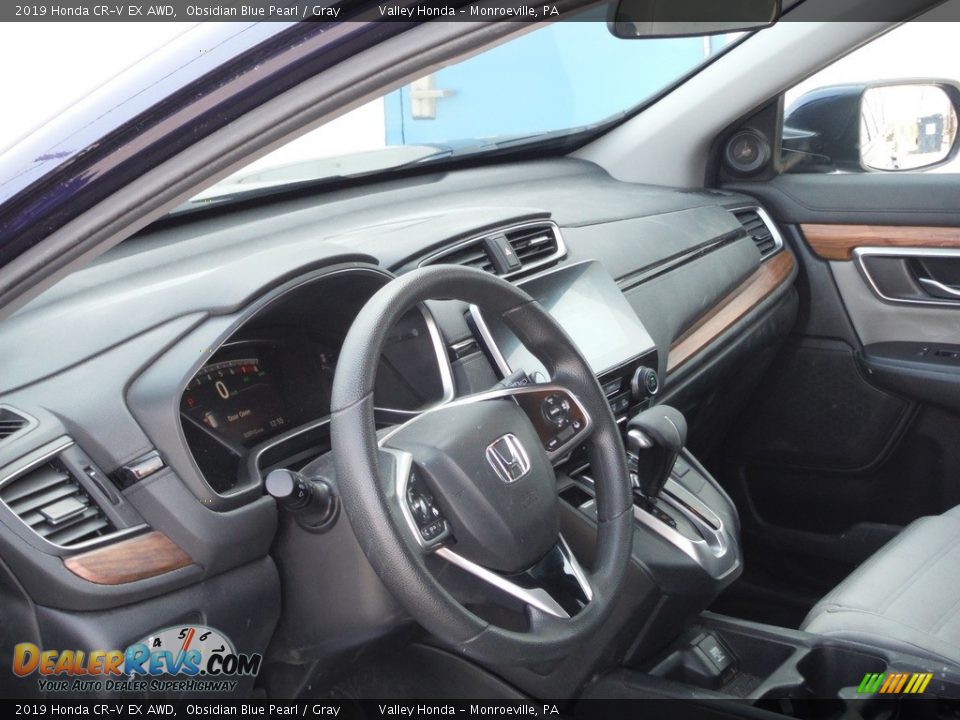2019 Honda CR-V EX AWD Obsidian Blue Pearl / Gray Photo #13