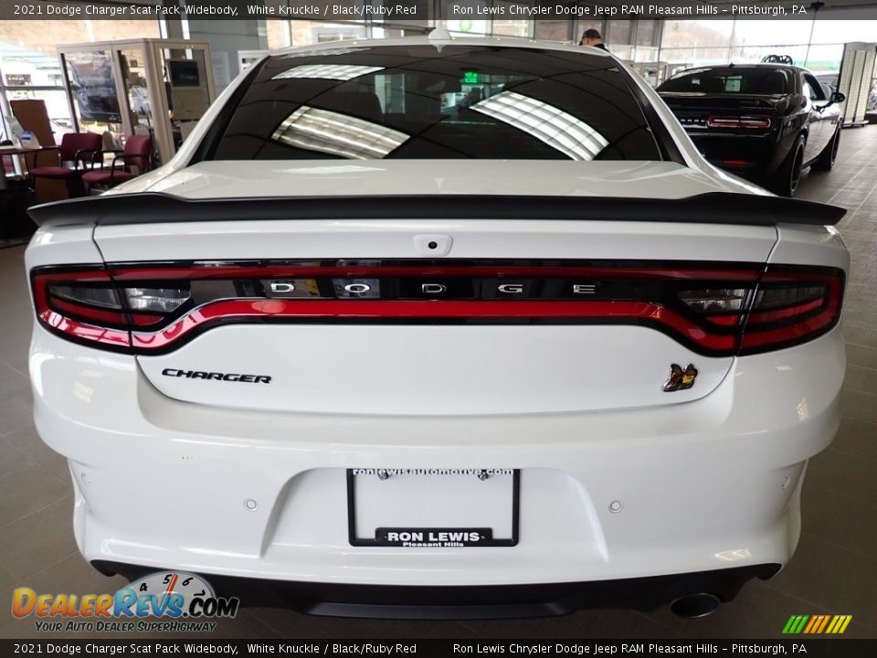 2021 Dodge Charger Scat Pack Widebody White Knuckle / Black/Ruby Red Photo #4