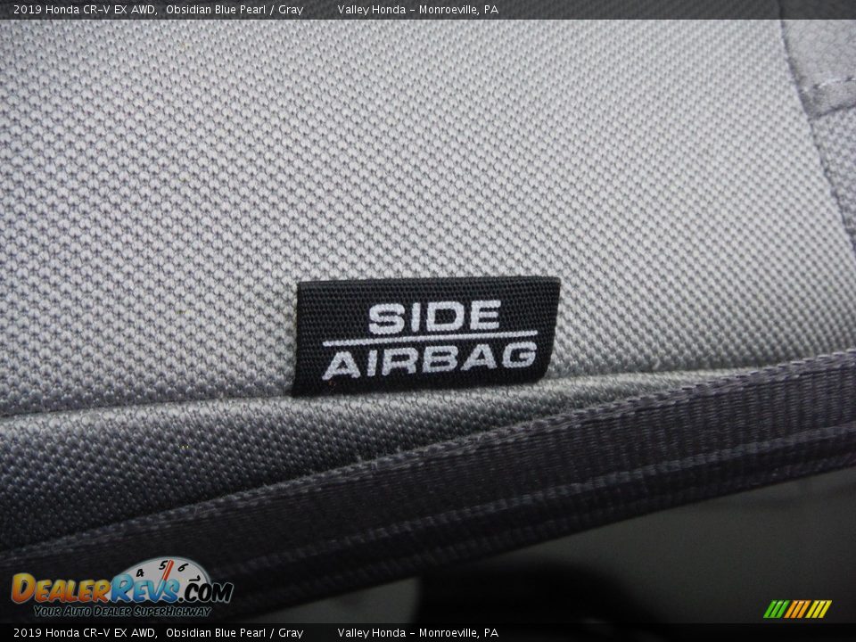 2019 Honda CR-V EX AWD Obsidian Blue Pearl / Gray Photo #16