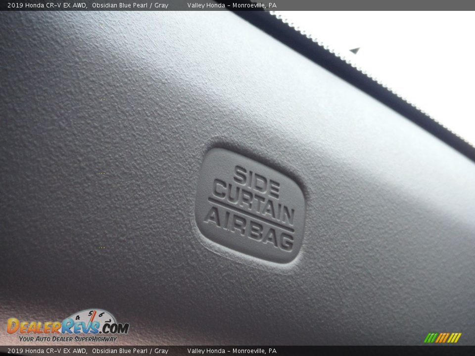 2019 Honda CR-V EX AWD Obsidian Blue Pearl / Gray Photo #24