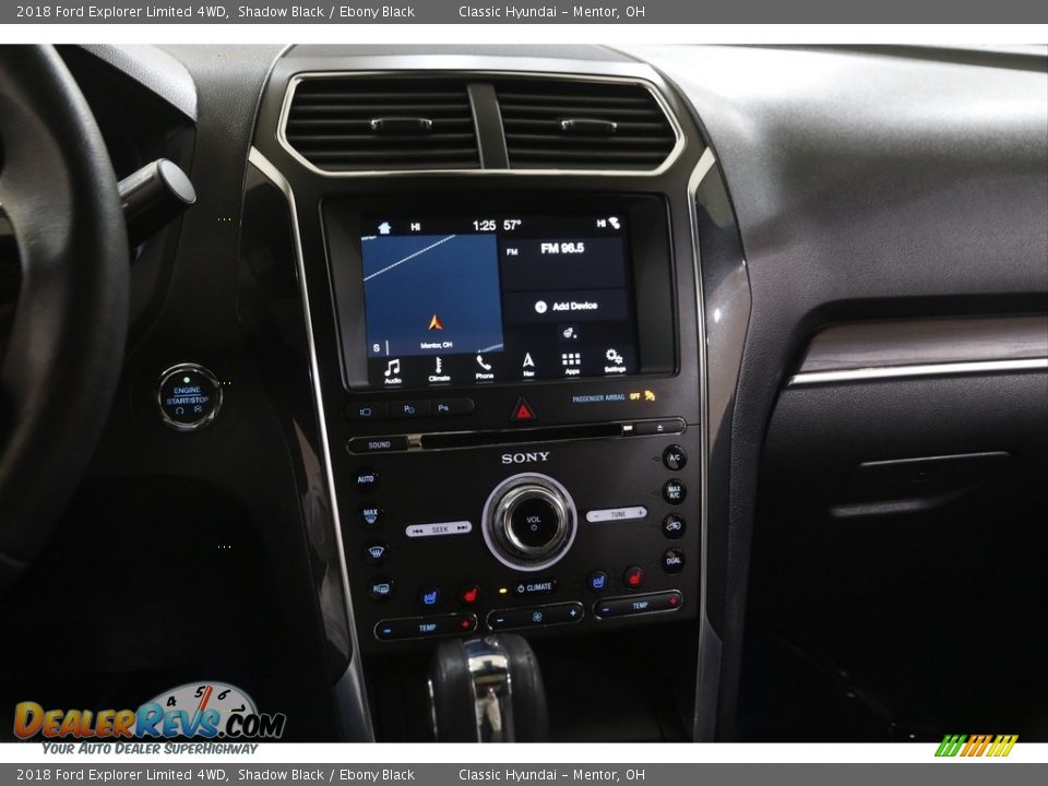 2018 Ford Explorer Limited 4WD Shadow Black / Ebony Black Photo #10