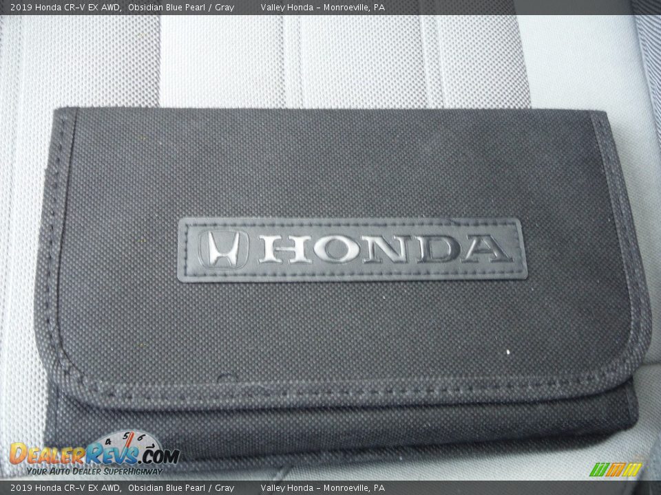 2019 Honda CR-V EX AWD Obsidian Blue Pearl / Gray Photo #28