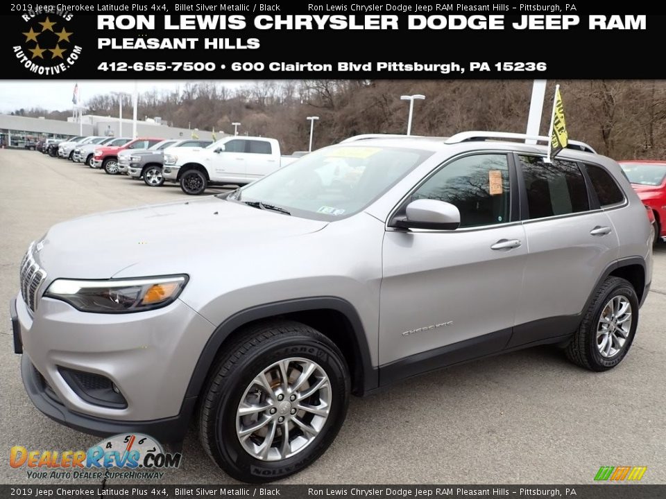 2019 Jeep Cherokee Latitude Plus 4x4 Billet Silver Metallic / Black Photo #1