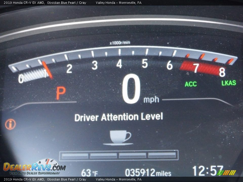 2019 Honda CR-V EX AWD Obsidian Blue Pearl / Gray Photo #30