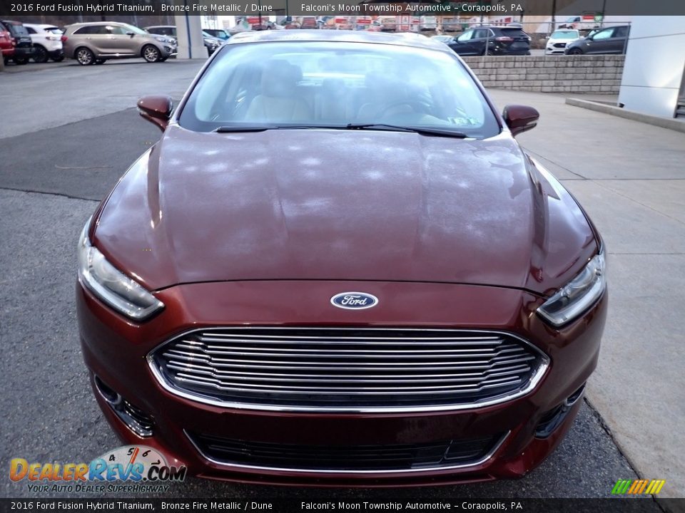 2016 Ford Fusion Hybrid Titanium Bronze Fire Metallic / Dune Photo #8