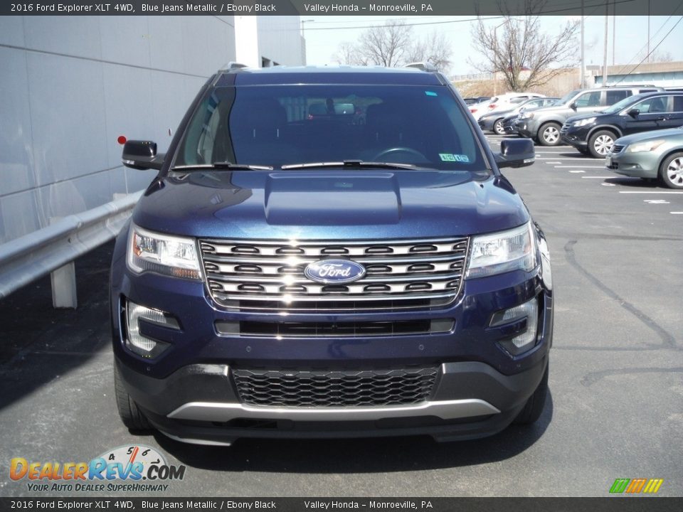 2016 Ford Explorer XLT 4WD Blue Jeans Metallic / Ebony Black Photo #3