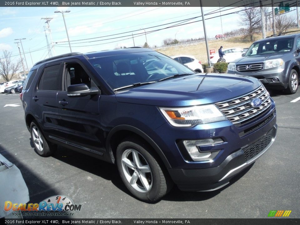 2016 Ford Explorer XLT 4WD Blue Jeans Metallic / Ebony Black Photo #4