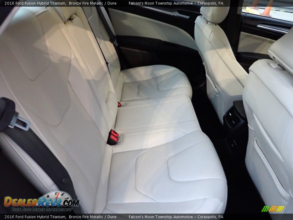 Rear Seat of 2016 Ford Fusion Hybrid Titanium Photo #17