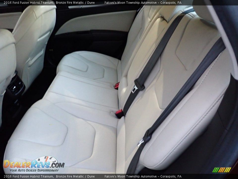Rear Seat of 2016 Ford Fusion Hybrid Titanium Photo #19
