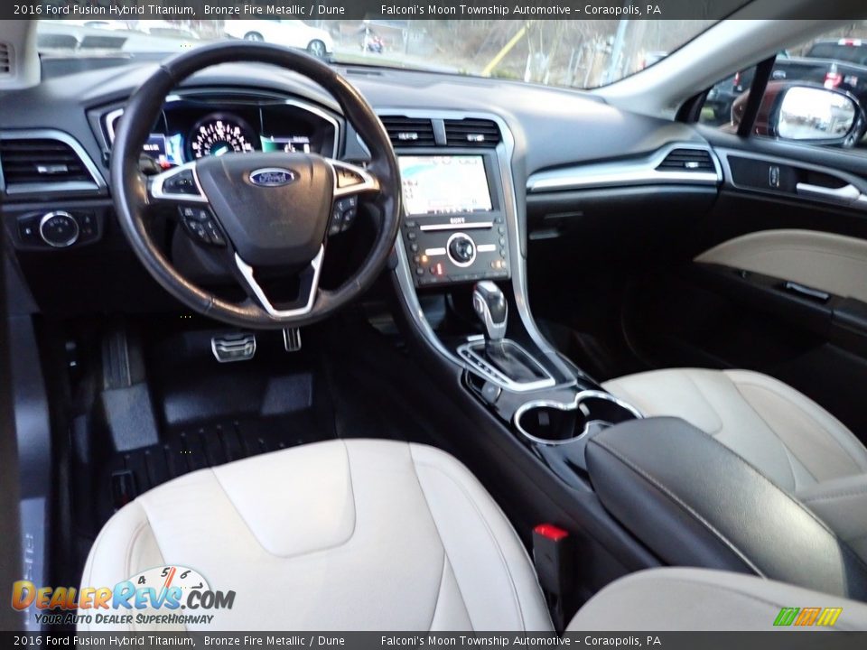 Dune Interior - 2016 Ford Fusion Hybrid Titanium Photo #20