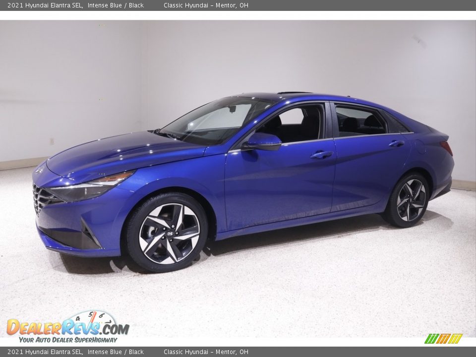2021 Hyundai Elantra SEL Intense Blue / Black Photo #3