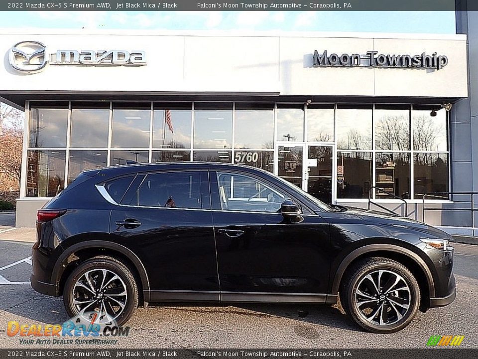 2022 Mazda CX-5 S Premium AWD Jet Black Mica / Black Photo #1