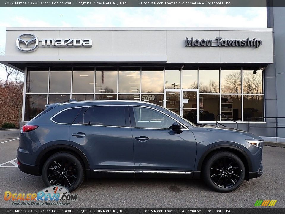 2022 Mazda CX-9 Carbon Edition AWD Polymetal Gray Metallic / Red Photo #1