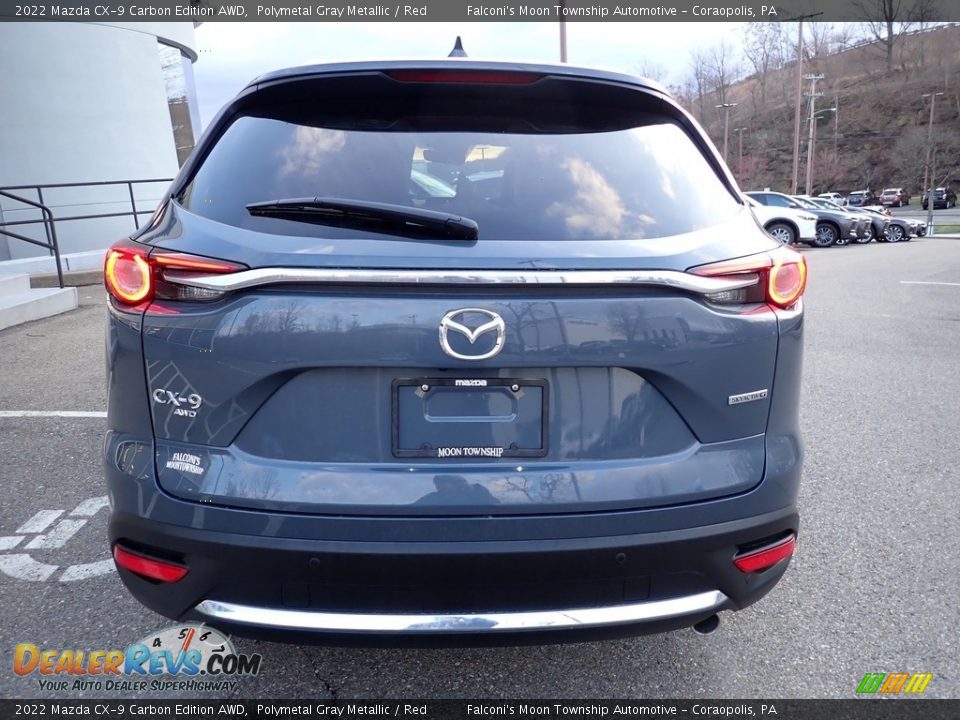 2022 Mazda CX-9 Carbon Edition AWD Polymetal Gray Metallic / Red Photo #3