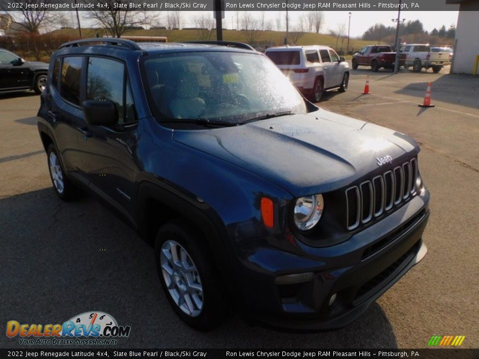 2022 Jeep Renegade Latitude 4x4 Slate Blue Pearl / Black/Ski Gray Photo #3