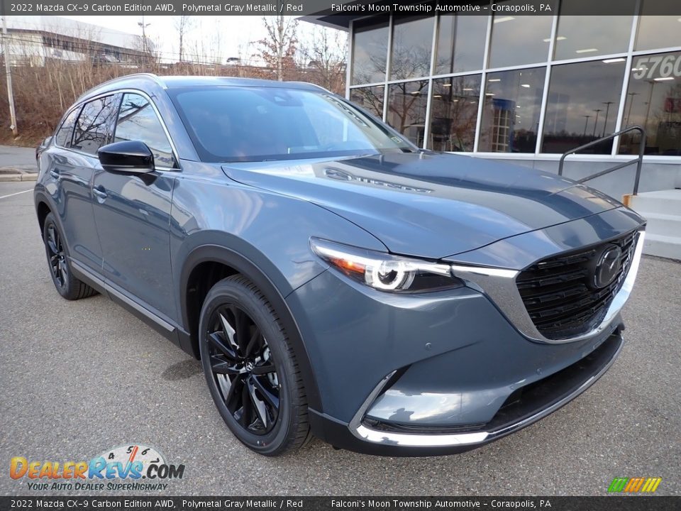 Front 3/4 View of 2022 Mazda CX-9 Carbon Edition AWD Photo #9