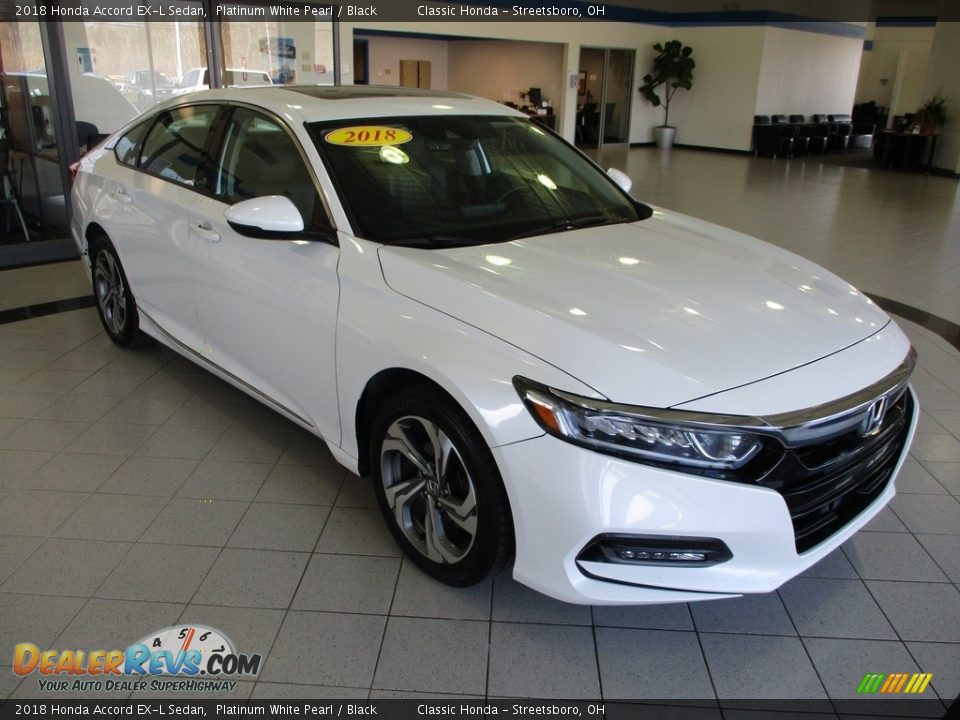 2018 Honda Accord EX-L Sedan Platinum White Pearl / Black Photo #3