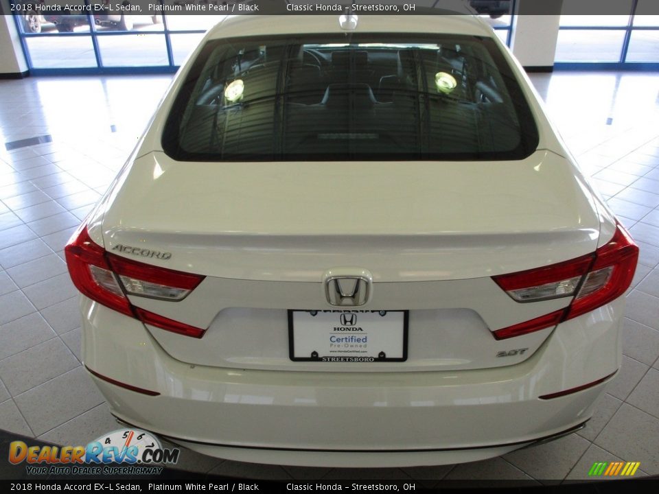 2018 Honda Accord EX-L Sedan Platinum White Pearl / Black Photo #8