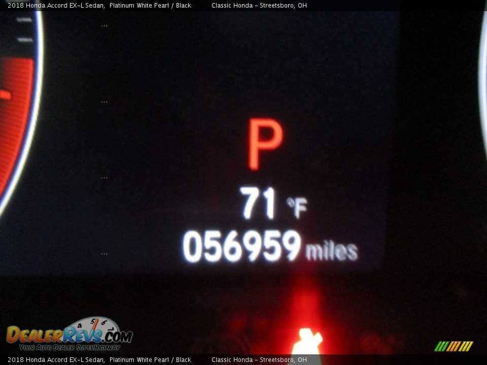 2018 Honda Accord EX-L Sedan Platinum White Pearl / Black Photo #34