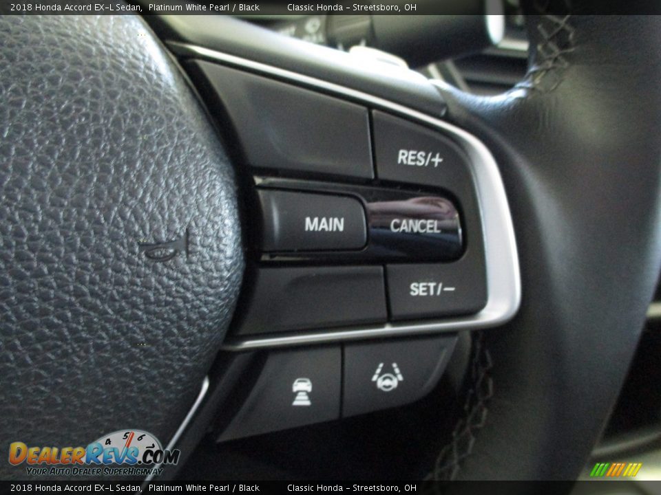 2018 Honda Accord EX-L Sedan Platinum White Pearl / Black Photo #36