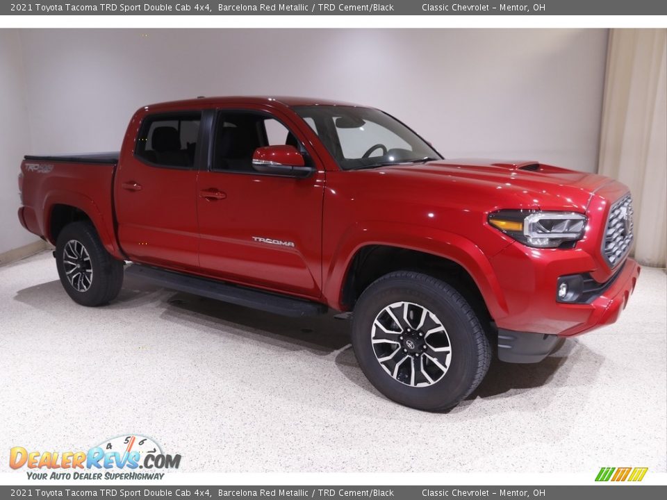 2021 Toyota Tacoma TRD Sport Double Cab 4x4 Barcelona Red Metallic / TRD Cement/Black Photo #1