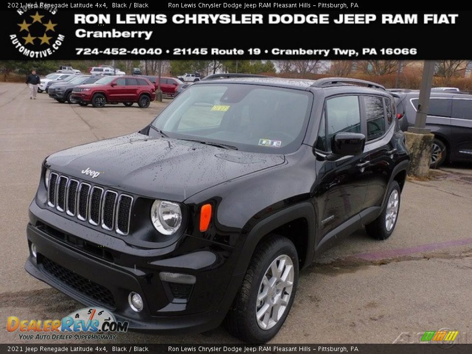 2021 Jeep Renegade Latitude 4x4 Black / Black Photo #1