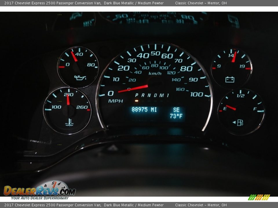 2017 Chevrolet Express 2500 Passenger Conversion Van Gauges Photo #9