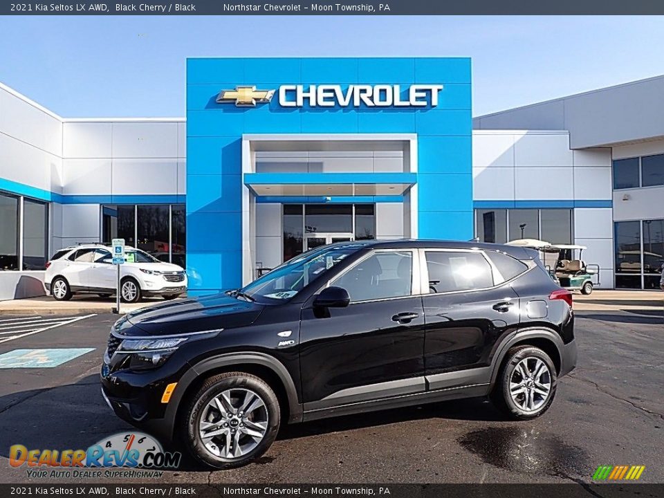 2021 Kia Seltos LX AWD Black Cherry / Black Photo #1