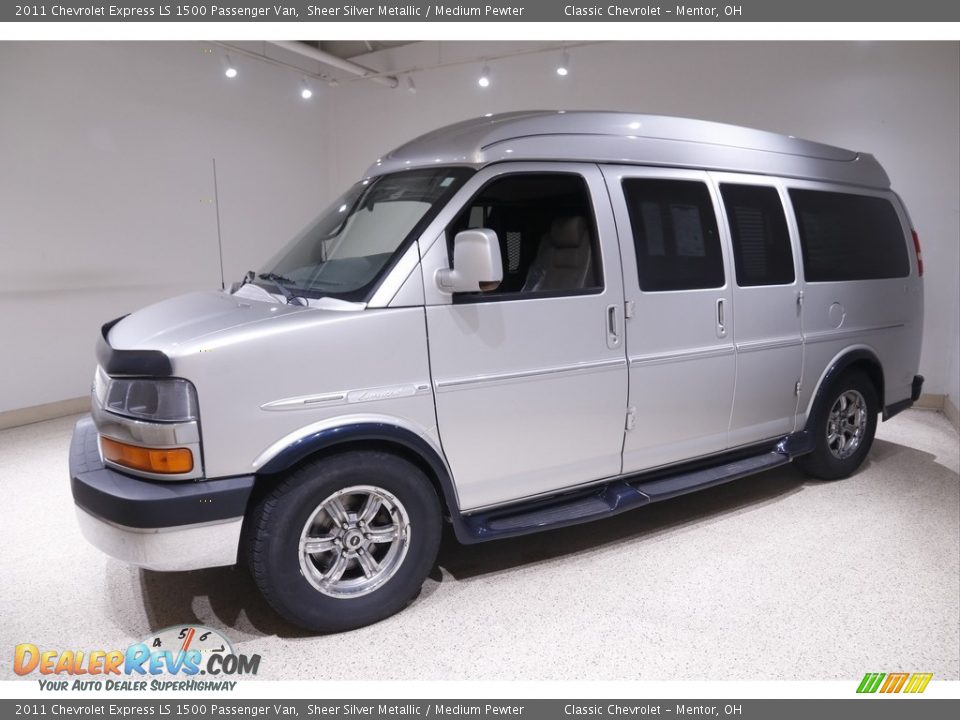 2011 Chevrolet Express LS 1500 Passenger Van Sheer Silver Metallic / Medium Pewter Photo #3