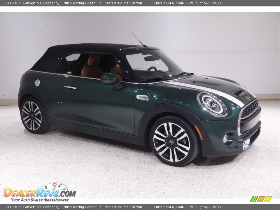 2019 Mini Convertible Cooper S British Racing Green II / Chesterfield Malt Brown Photo #2