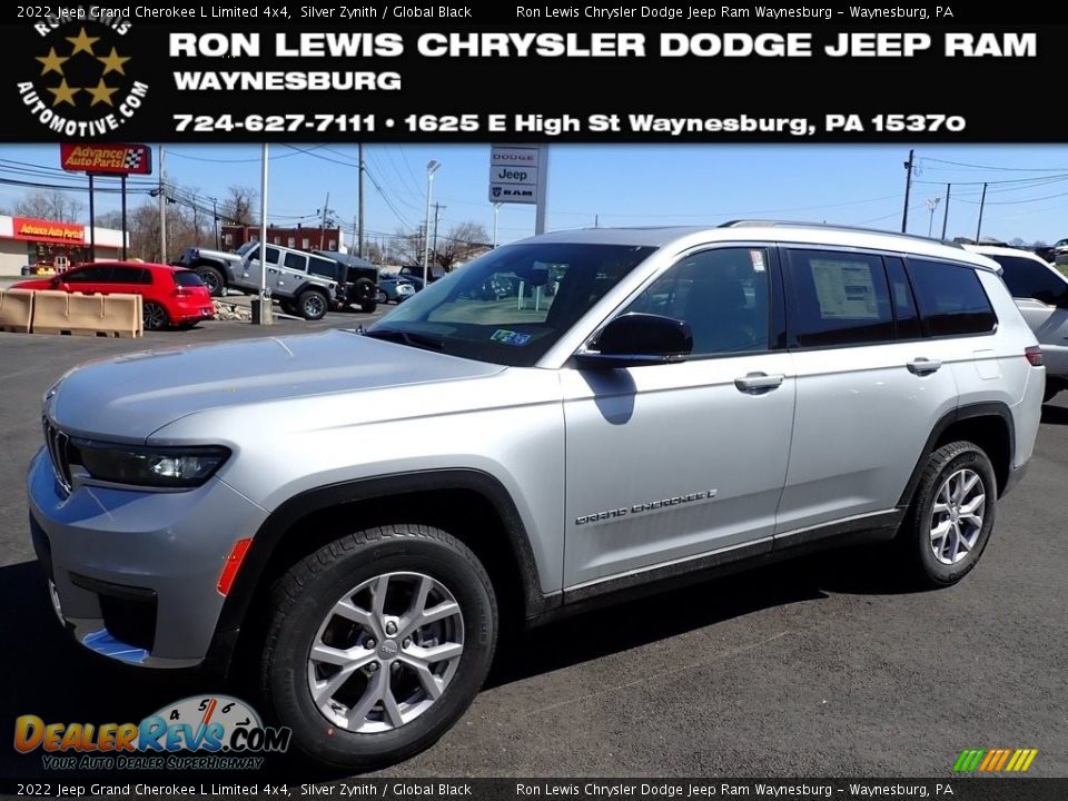 2022 Jeep Grand Cherokee L Limited 4x4 Silver Zynith / Global Black Photo #1