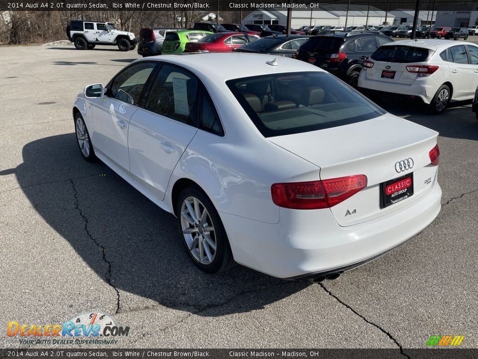 2014 Audi A4 2.0T quattro Sedan Ibis White / Chestnut Brown/Black Photo #2