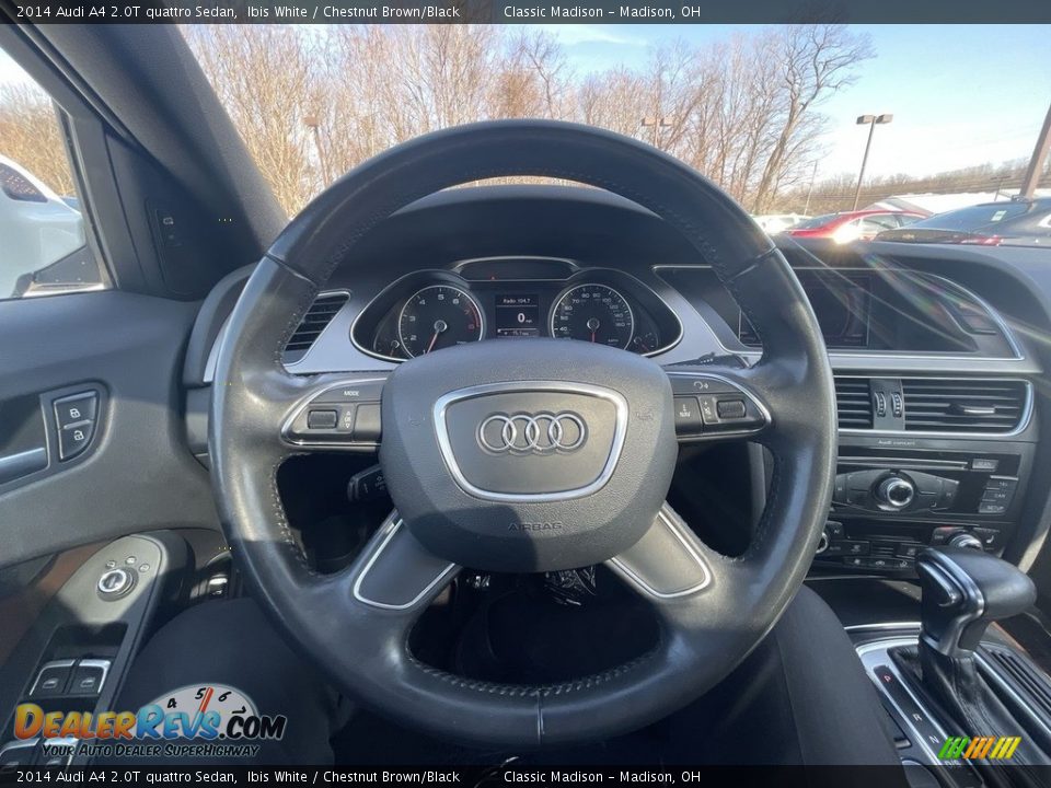 2014 Audi A4 2.0T quattro Sedan Ibis White / Chestnut Brown/Black Photo #12