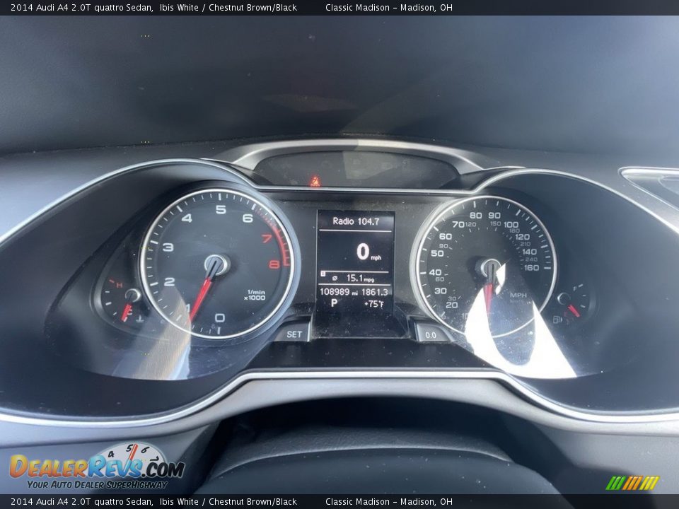 2014 Audi A4 2.0T quattro Sedan Ibis White / Chestnut Brown/Black Photo #13