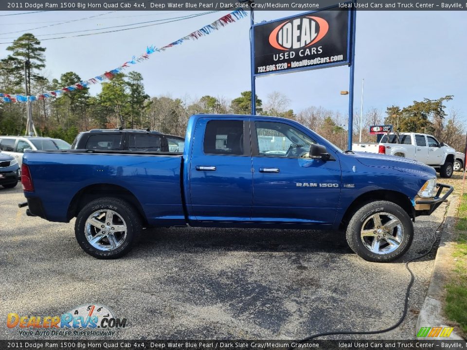 2011 Dodge Ram 1500 Big Horn Quad Cab 4x4 Deep Water Blue Pearl / Dark Slate Gray/Medium Graystone Photo #2