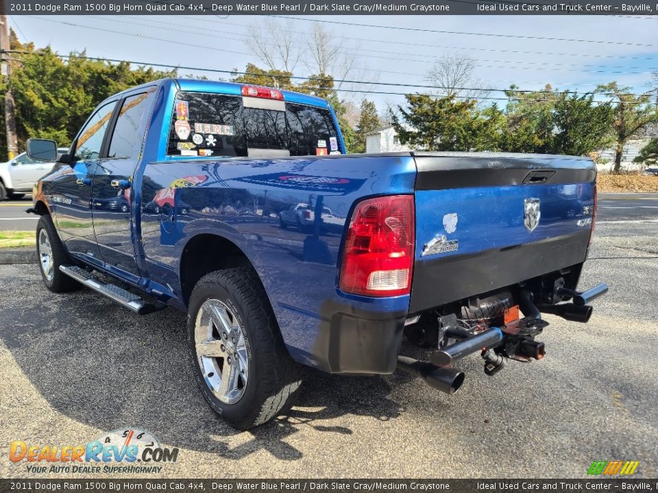 2011 Dodge Ram 1500 Big Horn Quad Cab 4x4 Deep Water Blue Pearl / Dark Slate Gray/Medium Graystone Photo #3