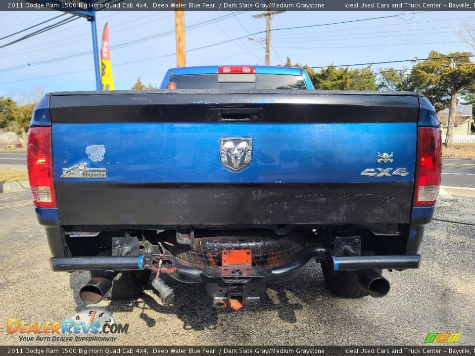 2011 Dodge Ram 1500 Big Horn Quad Cab 4x4 Deep Water Blue Pearl / Dark Slate Gray/Medium Graystone Photo #4