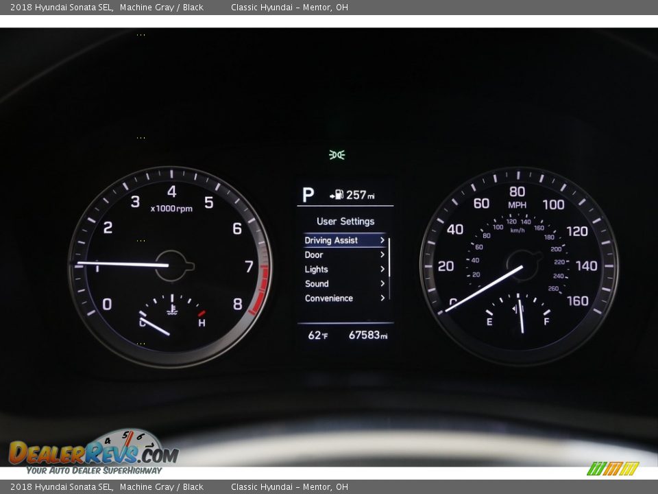 2018 Hyundai Sonata SEL Machine Gray / Black Photo #8