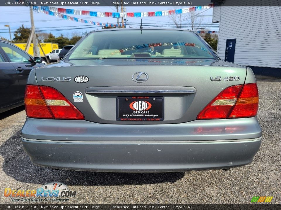 2002 Lexus LS 430 Mystic Sea Opalescent / Ecru Beige Photo #5