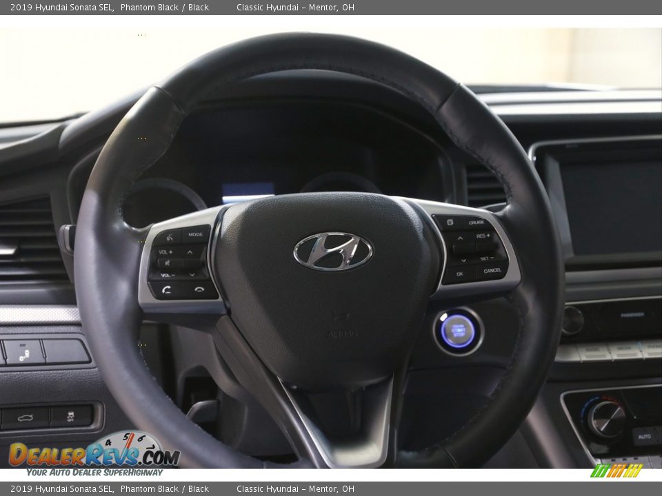 2019 Hyundai Sonata SEL Phantom Black / Black Photo #7