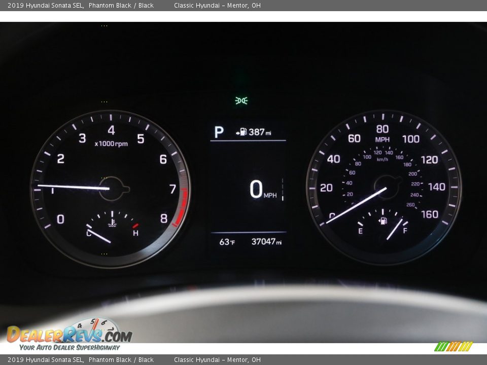 2019 Hyundai Sonata SEL Phantom Black / Black Photo #8