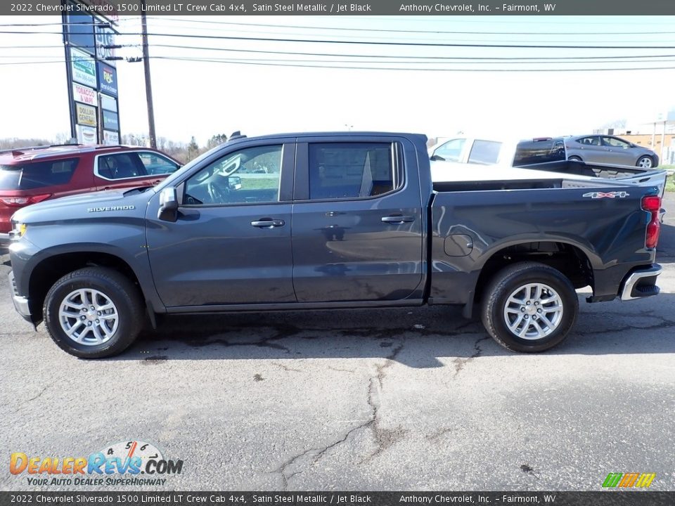 2022 Chevrolet Silverado 1500 Limited LT Crew Cab 4x4 Satin Steel Metallic / Jet Black Photo #6