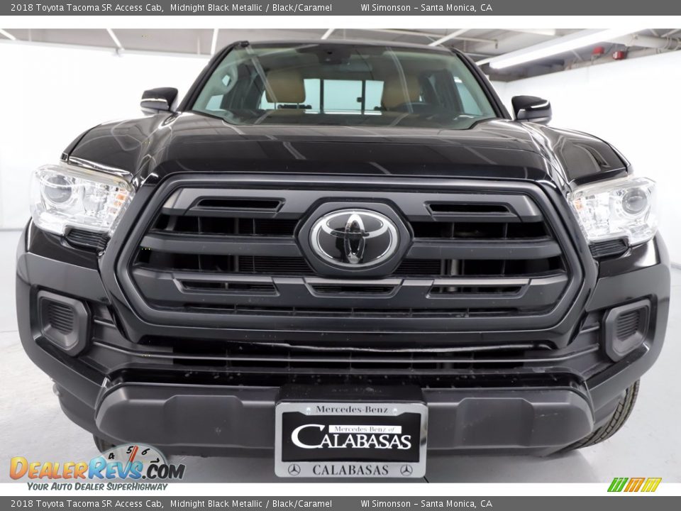 2018 Toyota Tacoma SR Access Cab Midnight Black Metallic / Black/Caramel Photo #16