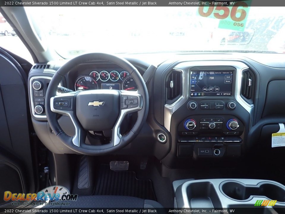 2022 Chevrolet Silverado 1500 Limited LT Crew Cab 4x4 Satin Steel Metallic / Jet Black Photo #13