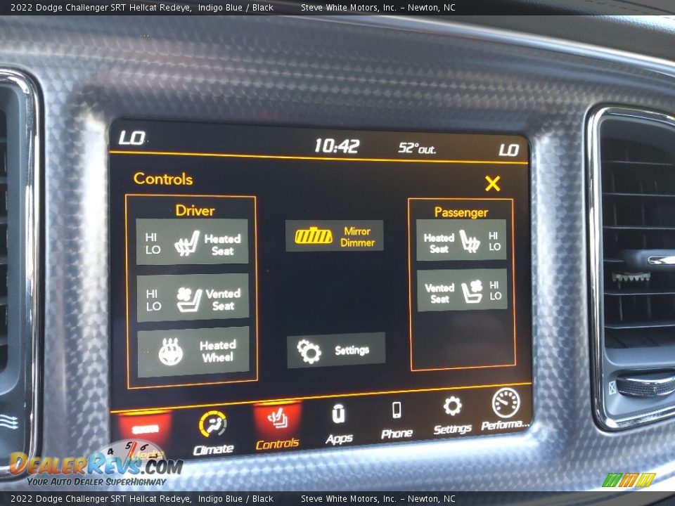 Controls of 2022 Dodge Challenger SRT Hellcat Redeye Photo #22