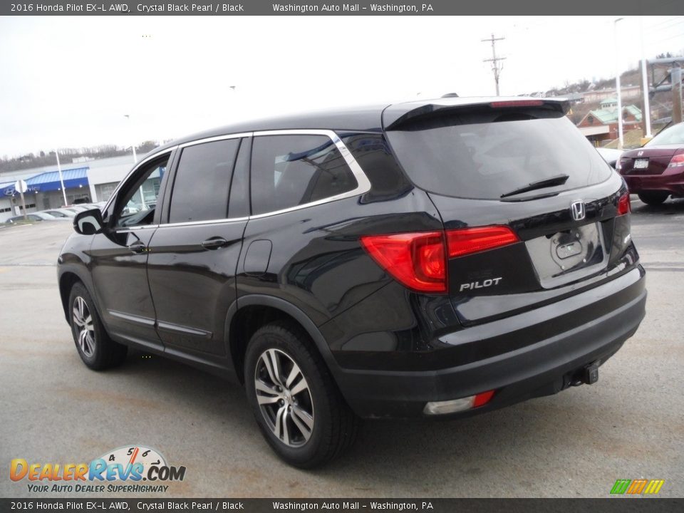 2016 Honda Pilot EX-L AWD Crystal Black Pearl / Black Photo #7