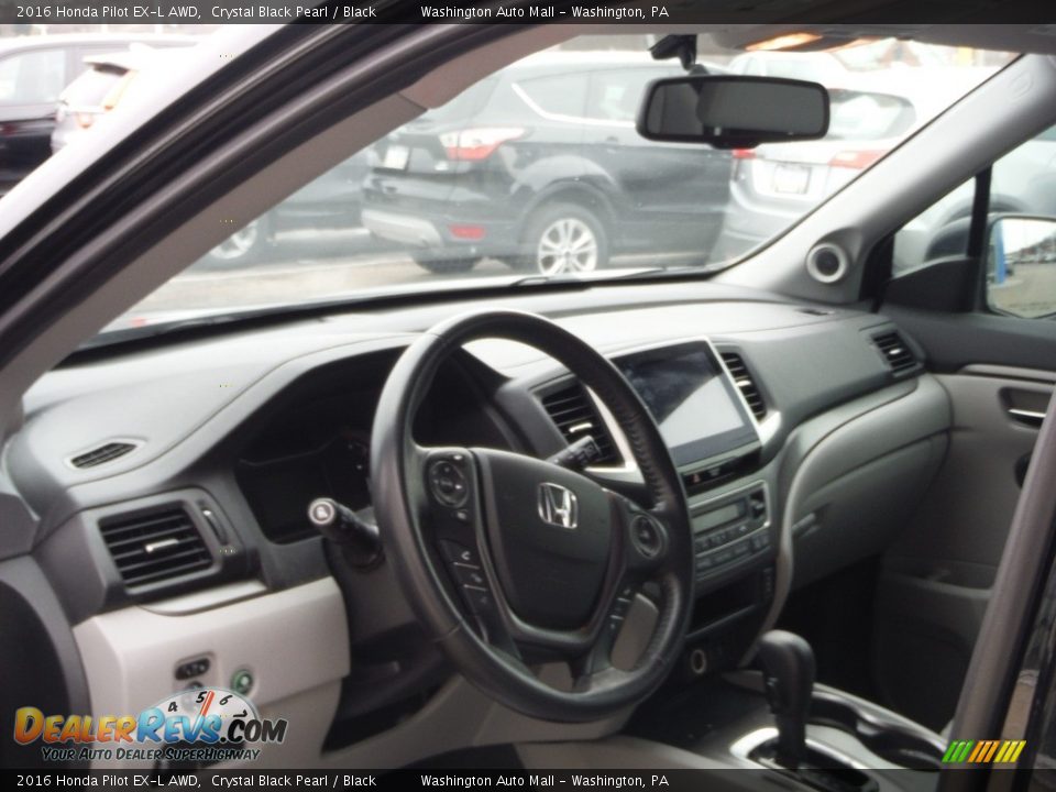 2016 Honda Pilot EX-L AWD Crystal Black Pearl / Black Photo #13