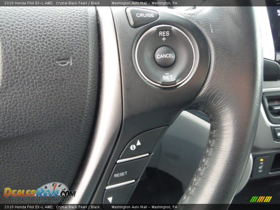 2016 Honda Pilot EX-L AWD Crystal Black Pearl / Black Photo #26