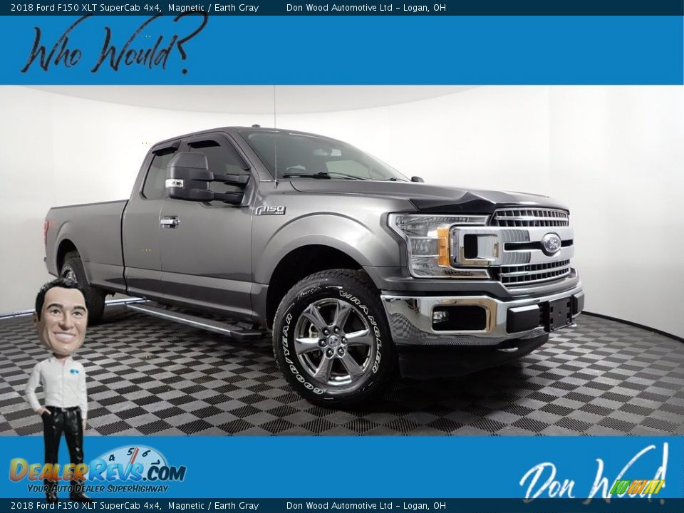 2018 Ford F150 XLT SuperCab 4x4 Magnetic / Earth Gray Photo #1