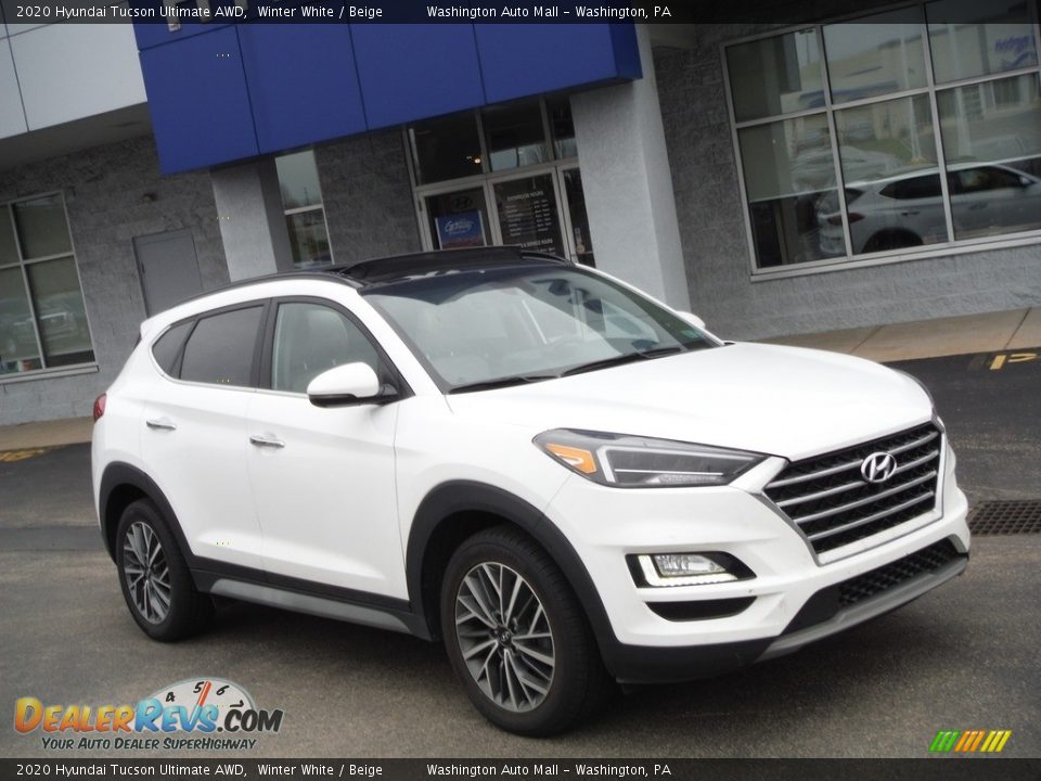 2020 Hyundai Tucson Ultimate AWD Winter White / Beige Photo #1